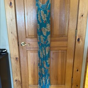 Floral Blue Maxi Dress